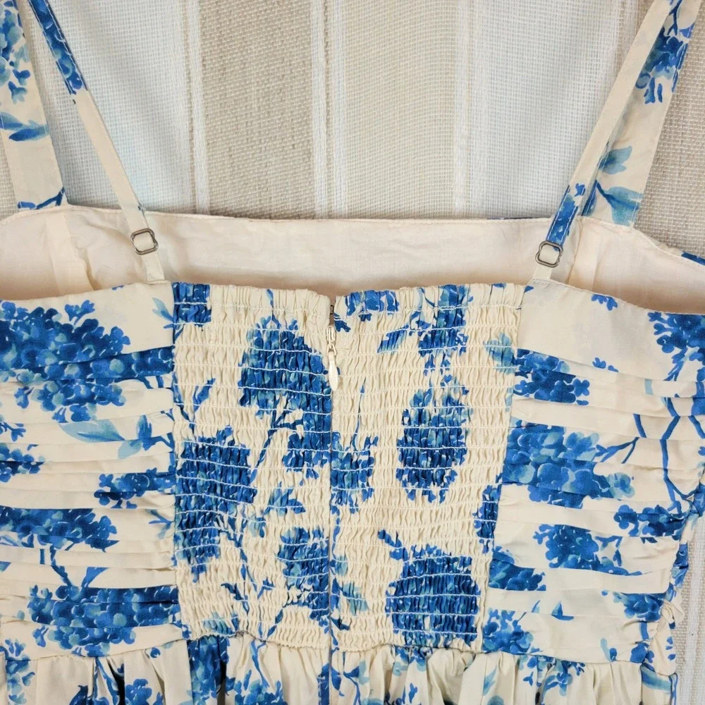 Abercrombie and Fitch Emerson Poplin Wide Strap Midi Dress Size Medium Floral
